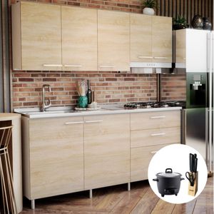 Cocina Integral Girona  1.80m + Combo ( Olla Arrocera y Set de Cuchillos)